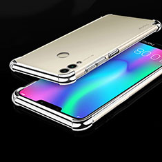 Custodia Silicone Trasparente Ultra Sottile Cover Morbida H01 per Huawei Honor Play 8C Argento