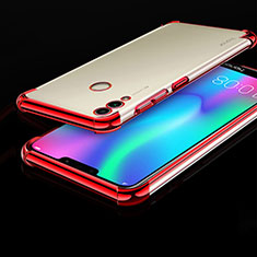 Custodia Silicone Trasparente Ultra Sottile Cover Morbida H01 per Huawei Honor Play 8C Rosso