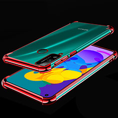 Custodia Silicone Trasparente Ultra Sottile Cover Morbida H01 per Huawei Honor Play4T Rosso