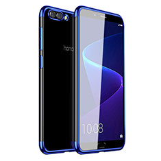 Custodia Silicone Trasparente Ultra Sottile Cover Morbida H01 per Huawei Honor View 10 Blu