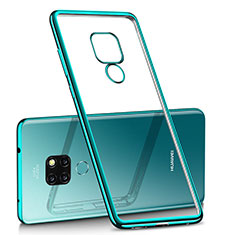 Custodia Silicone Trasparente Ultra Sottile Cover Morbida H01 per Huawei Mate 20 Verde