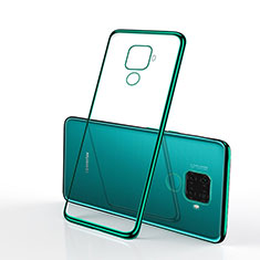 Custodia Silicone Trasparente Ultra Sottile Cover Morbida H01 per Huawei Mate 30 Lite Verde