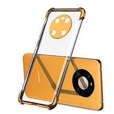Custodia Silicone Trasparente Ultra Sottile Cover Morbida H01 per Huawei Mate 40 Arancione