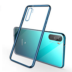 Custodia Silicone Trasparente Ultra Sottile Cover Morbida H01 per Huawei Mate 40 Lite 5G Blu