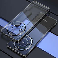 Custodia Silicone Trasparente Ultra Sottile Cover Morbida H01 per Huawei Mate 60 Nero
