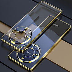 Custodia Silicone Trasparente Ultra Sottile Cover Morbida H01 per Huawei Mate 60 Oro