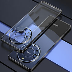Custodia Silicone Trasparente Ultra Sottile Cover Morbida H01 per Huawei Mate 60 Pro Nero