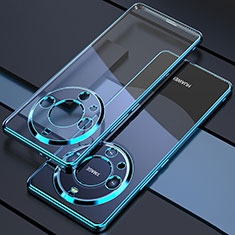 Custodia Silicone Trasparente Ultra Sottile Cover Morbida H01 per Huawei Mate 60 Pro+ Plus Blu