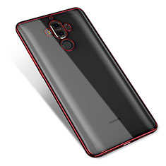 Custodia Silicone Trasparente Ultra Sottile Cover Morbida H01 per Huawei Mate 9 Rosso