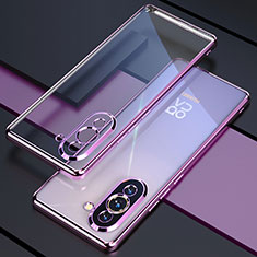 Custodia Silicone Trasparente Ultra Sottile Cover Morbida H01 per Huawei Nova 10 Pro Viola