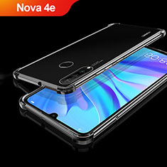 Custodia Silicone Trasparente Ultra Sottile Cover Morbida H01 per Huawei Nova 4e Nero