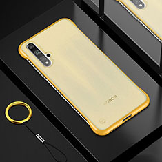 Custodia Silicone Trasparente Ultra Sottile Cover Morbida H01 per Huawei Nova 5T Oro