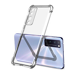 Custodia Silicone Trasparente Ultra Sottile Cover Morbida H01 per Huawei Nova 7 Pro 5G Argento