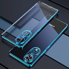 Custodia Silicone Trasparente Ultra Sottile Cover Morbida H01 per Huawei Nova 9 Blu