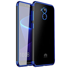 Custodia Silicone Trasparente Ultra Sottile Cover Morbida H01 per Huawei Nova Smart Blu
