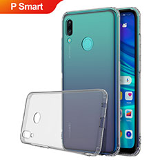 Custodia Silicone Trasparente Ultra Sottile Cover Morbida H01 per Huawei P Smart (2019) Grigio