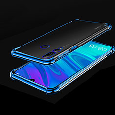 Custodia Silicone Trasparente Ultra Sottile Cover Morbida H01 per Huawei P Smart+ Plus (2019) Blu