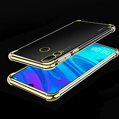 Custodia Silicone Trasparente Ultra Sottile Cover Morbida H01 per Huawei P Smart+ Plus (2019) Oro
