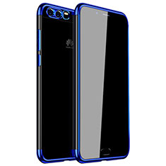 Custodia Silicone Trasparente Ultra Sottile Cover Morbida H01 per Huawei P10 Plus Blu
