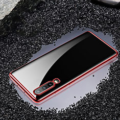 Custodia Silicone Trasparente Ultra Sottile Cover Morbida H01 per Huawei P30 Rosso