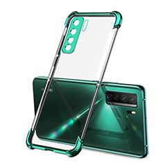 Custodia Silicone Trasparente Ultra Sottile Cover Morbida H01 per Huawei P40 Lite 5G Verde