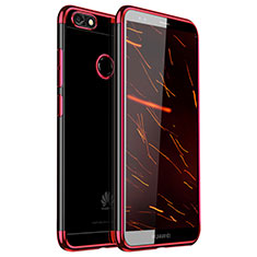 Custodia Silicone Trasparente Ultra Sottile Cover Morbida H01 per Huawei P9 Lite Mini Rosso