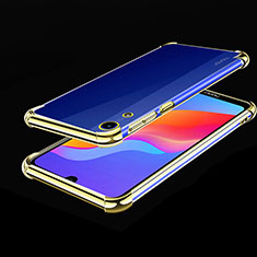 Custodia Silicone Trasparente Ultra Sottile Cover Morbida H01 per Huawei Y6 Prime (2019) Oro
