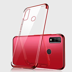 Custodia Silicone Trasparente Ultra Sottile Cover Morbida H01 per Huawei Y8s Rosso
