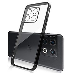 Custodia Silicone Trasparente Ultra Sottile Cover Morbida H01 per OnePlus 10 Pro 5G Nero