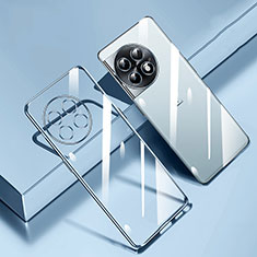 Custodia Silicone Trasparente Ultra Sottile Cover Morbida H01 per OnePlus 11 5G Blu