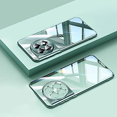 Custodia Silicone Trasparente Ultra Sottile Cover Morbida H01 per OnePlus 12 5G Verde