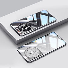 Custodia Silicone Trasparente Ultra Sottile Cover Morbida H01 per OnePlus 12R 5G Nero