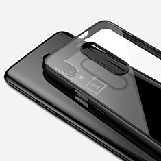 Custodia Silicone Trasparente Ultra Sottile Cover Morbida H01 per OnePlus 7 Pro Nero