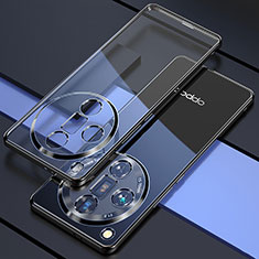 Custodia Silicone Trasparente Ultra Sottile Cover Morbida H01 per Oppo Find X7 Ultra 5G Nero
