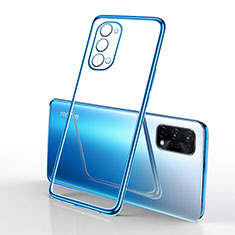 Custodia Silicone Trasparente Ultra Sottile Cover Morbida H01 per Oppo K7x 5G Blu