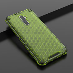 Custodia Silicone Trasparente Ultra Sottile Cover Morbida H01 per Oppo Reno Ace Verde