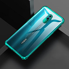 Custodia Silicone Trasparente Ultra Sottile Cover Morbida H01 per Oppo Reno Verde