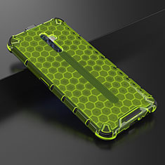 Custodia Silicone Trasparente Ultra Sottile Cover Morbida H01 per Oppo Reno2 Z Verde