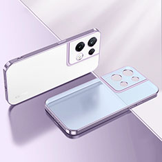 Custodia Silicone Trasparente Ultra Sottile Cover Morbida H01 per Oppo Reno8 Pro+ Plus 5G Viola