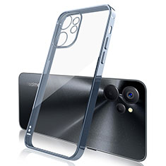 Custodia Silicone Trasparente Ultra Sottile Cover Morbida H01 per Realme 10 5G Blu