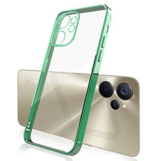 Custodia Silicone Trasparente Ultra Sottile Cover Morbida H01 per Realme 10 5G Verde