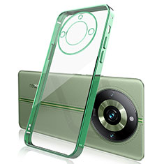Custodia Silicone Trasparente Ultra Sottile Cover Morbida H01 per Realme 11 Pro 5G Verde