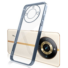 Custodia Silicone Trasparente Ultra Sottile Cover Morbida H01 per Realme 11 Pro+ Plus 5G Blu