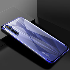 Custodia Silicone Trasparente Ultra Sottile Cover Morbida H01 per Realme 6s Blu