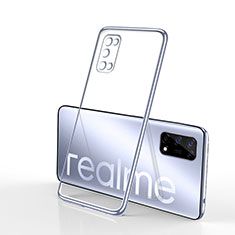Custodia Silicone Trasparente Ultra Sottile Cover Morbida H01 per Realme Narzo 30 Pro 5G Argento