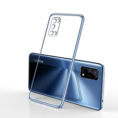 Custodia Silicone Trasparente Ultra Sottile Cover Morbida H01 per Realme Narzo 30 Pro 5G Blu