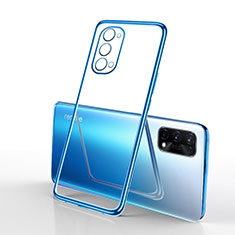 Custodia Silicone Trasparente Ultra Sottile Cover Morbida H01 per Realme Q2 Pro 5G Blu