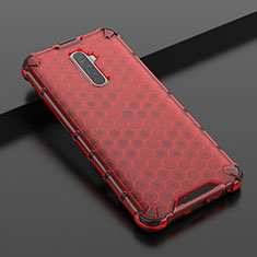 Custodia Silicone Trasparente Ultra Sottile Cover Morbida H01 per Realme X2 Pro Rosso