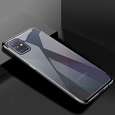 Custodia Silicone Trasparente Ultra Sottile Cover Morbida H01 per Samsung Galaxy A51 5G Nero
