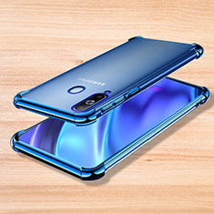 Custodia Silicone Trasparente Ultra Sottile Cover Morbida H01 per Samsung Galaxy A8s SM-G8870 Blu